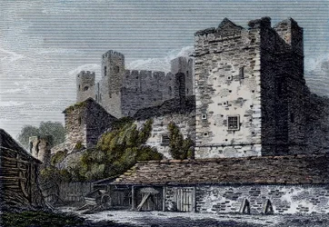 Näkymä Rochesterin linnalle, Kentissä. noin 1830