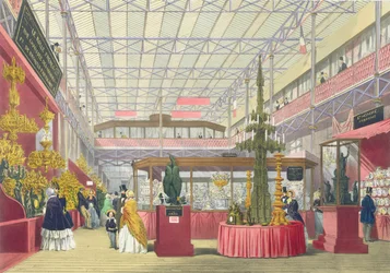Näkymä Ranskan osasta vuoden 1851 suuressa näyttelyssä, Dickinsons Comprehensive Pictures -kuvasta