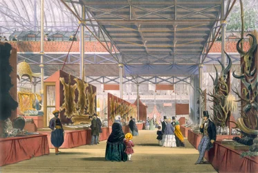 Näkymä vuoden 1851 suuren näyttelyn Intia-osaan, Dickinsons Comprehensive Picturesilta