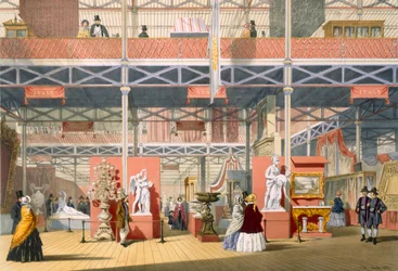 Näkymä Italian osasta vuoden 1851 suuressa näyttelyssä, Dickinsons Comprehensive Pictures -kuvasta