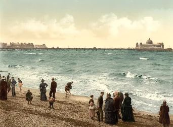 Western Pier, Morecambe (käsin värjätty valokuva)