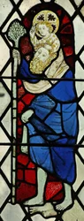 Ikkuna Chap-Ed-Confessor kappeli, joka kuvaa St Christopheria