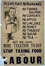 "Kyllä, meillä ei ole banaaneja.. Stop Taxing Food, Vote Labour