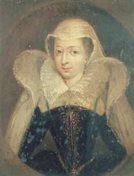 Anne Boleynin (1507-35) muotokuva (tempera taulussa)