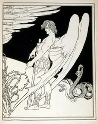Jättiläinen enkeli kirjasta Juuda, jonka on kuvittanut Ephraim Moses Lilien (1874-1925). Liliania pidetään sionistisen ikonografian isänä, joka on luotu jugendstil-tyyliin (saksalainen jugendtyyli). Hän kuvitti "Juda" (1900), raamatullisen runouden kirjan,