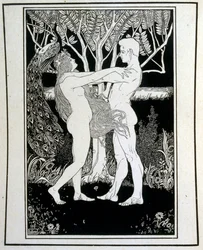 Aadam ja Eeva (syyttömyys), kirjasta Juuda, jonka on kuvittanut Ephraim Moses Lilien (1874-1925). Liliania pidetään sionistisen ikonografian isänä, joka on luotu jugendstil-tyyliin (saksalainen jugendtyyli). Hän kuvitti "Juda" (1900), raamatullisen kirjan