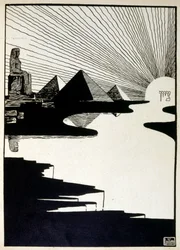 Pääsiäisjuhla, kirjasta Juuda, jonka on kuvittanut Ephraim Moses Lilien (1874-1925). Liliania pidetään sionistisen ikonografian isänä, joka on luotu jugendstil-tyyliin (saksalainen jugendtyyli). Hän kuvitti "Juda" (1900), raamatullisen runouden kirjan