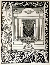 sivu teoksesta "Juuda". ei-juutalaisen runoilijan Börries von Münchhausenin balladikokoelma 1900.