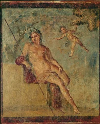 Ganymede. Taustamaalaus Pompeijista, Italiasta.