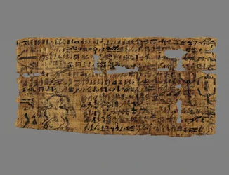 Kuumetta vastaan suojaava talismaani, Deir el-Medineh20. dynastian ajalta ...