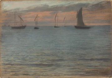 Merimaisema auringonlaskun aikaan