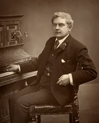 Arthur Cecil, brittiläinen näyttelijä, koomikko, näytelmäkirjailija ja teatterijohtaja 1887.