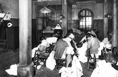 Työhuone Saint Lazaren naisten vankilassa, Pariisi, 1931.