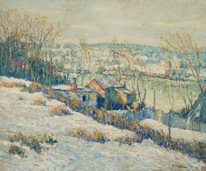 Ylä-Harlem-joen talvi, n.1915 (öljy kankaalle)