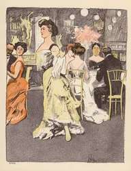 Berliinin Balle von Rideamuksen kuvitus (värilitografia)