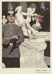 Kevät Potsdamissa (väri litho)