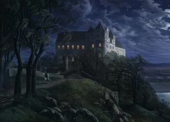 Scharfenbergin linna yöllä. 1827