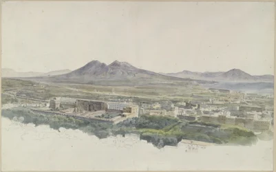 Näkymä Napolin yli, Pompeji ja Vesuvius
