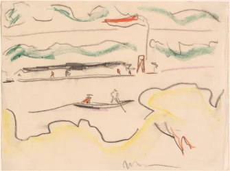Elben maisema lähellä Dresdeniä, 1909.