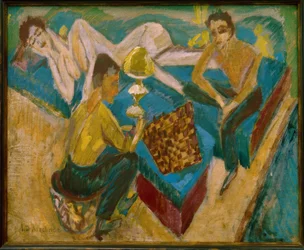 Erich Heckel ja Otto Mueller beim Schach II