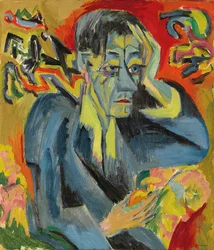 Runoilija Leonhard Frankin muotokuva, 1917.