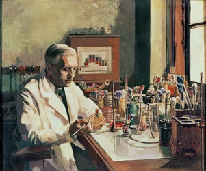 Sir Alexander Fleming (1881-1955), penisilliinin löytäjä