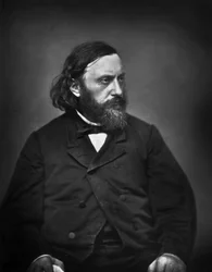 Pierre Dupont (1821-1870), ranskalainen runoilija, valokuva Carjat