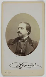 Luigi Agnesin, 1833-1875, oopperalaulajan muotokuva