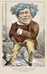 Alexandre DUMASin (1803-1870) isän muotokuva: Etienne Carjatin karikatyyri.