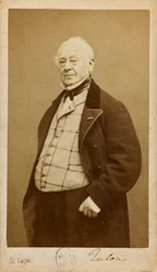 Muotokuva säveltäjästä ja huilisti Jean-Louis Tulousta 1786-1865, noin 1860.