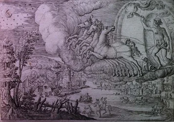 Auringon allegoria, teoksesta "Emblemes Moraux" (kaiverrus)