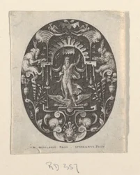 Jupiter, teoksesta Grotesques à fond noir, Divinités et Allégories