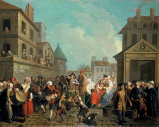 Karnevaali Pariisin kaduilla, 1757.