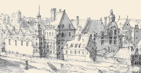 Martellange, View of Paris 1620 - Ashmolean Museum (yksityiskohta Hôtel de Neversin kanssa) (muokattu)