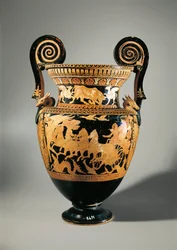 Italia, Lazio, Civita Castellana, Falerii, Volute krater (maljakko, jota käytetään viinin ja veden sekoittamiseen)
