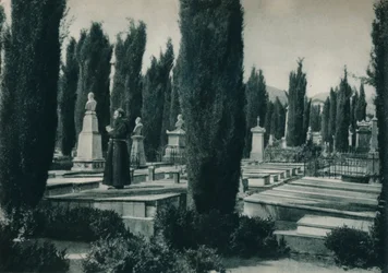 Osa hautausmaata, Palermo, Sisilia, Italia, 1927