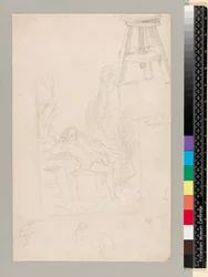 Opiskelua "Michelangelolle studiossaan"