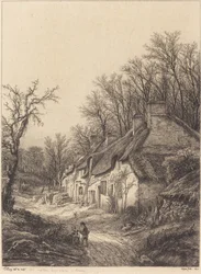 Mökit talvella, 1840.