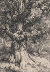 Kaarle Suuri, tammi ja kotkanpesä, 1845.