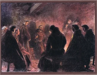 Pyhä Fransiskus ja munkit puhuvat Jumalasta, 1919