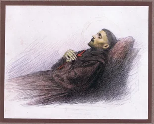 Pyhä Franciscus kuolinvuoteellaan, 1919