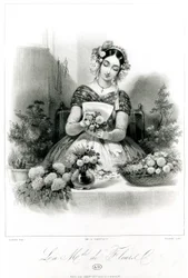 Kukkamyyjä, c. 1840