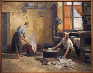 Laventeli. Eugene Damascuksen (1844-1899) maalaus öljy kankaalle
