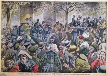 Pappien karkottaminen presbyterioistaan Bretagnen Finisteressä, kuva Le Pelerin -lehdestä, 27. lokakuuta 1907