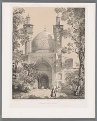Chahar Bagh -koulu Isfahanissa Moskeija-Sultaani-Hussein Ispahan (otsikko esineessä) Persialaiset maisemat (sarjan nimi) Perse modern (sarjan nimi)