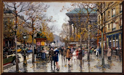Näkymä Boulevard des Italians -kadulle Pariisissa Eugene Galien Lelouen (Galien-Leloue) maalaus (1854-1941) 1900-luvun Cholet, Musee des Beaux Arts