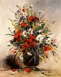 Luonnonkukkia maljakossa. Eugene Henri Cauchois