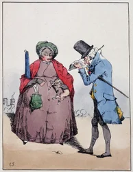 Couple de bourgeois, Jardin du Luxembourg - teoksessa "" Souvenirs d