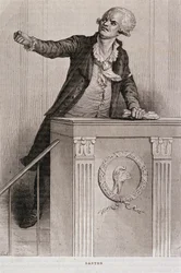 Georges Jacques Dantonin (1759-94) muotokuva (kaiverrus)