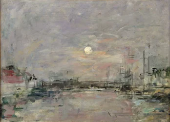 Hämärä Le Havren kaupallisella satamalaiturilla, n. 1892-1894
